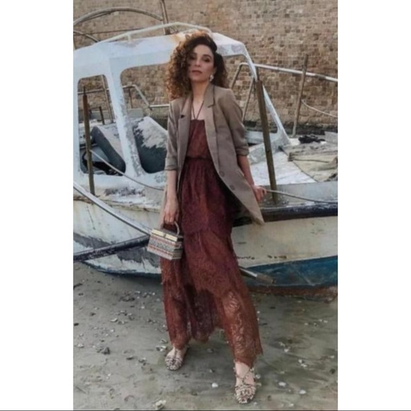 H&M ~Tiered Lace Maxi Skirt/Matching short tube top (NWT) - Picture 6 of 7